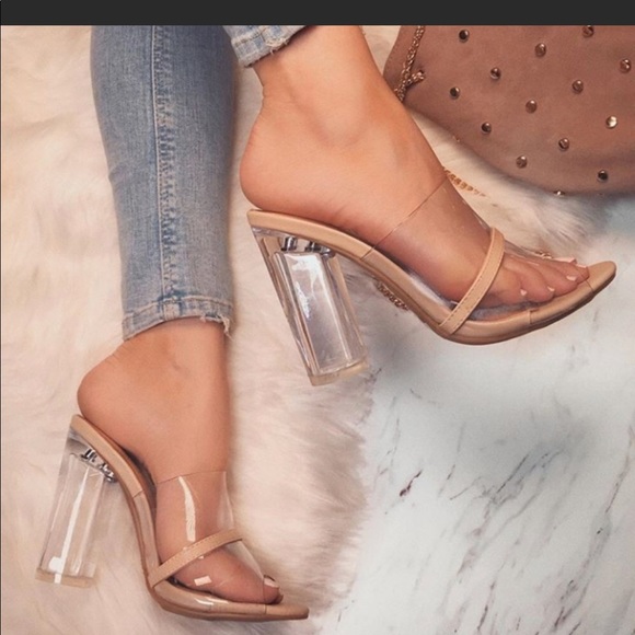 transparent mules